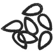 Gota en rátan 50x30 mm - Negro Mat x1