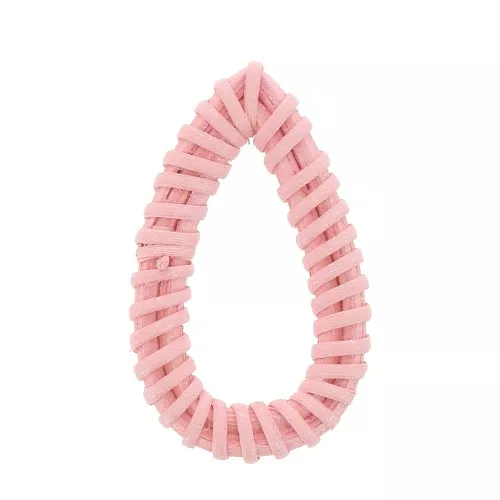 Gota de rátan 50x30 mm - Rosa claro efecto nacarado x1