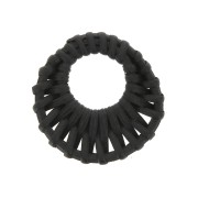 Donuts redondo en rátan 40 mm - Negro Mat x1