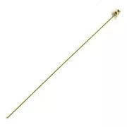 Alfiler con capuchón 130 mm dorado x1