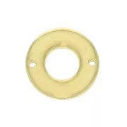 Entrepieza redonda calado 2 agujeros 18 mm de zamac - Dorado con oro fino x1