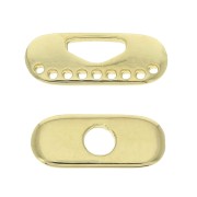 Cierre para pulsera y collar multifilas 21x9 mm de zamac - Dorado con oro finox1