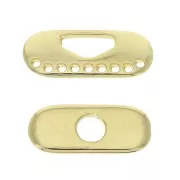Cierre para pulsera y collar multifilas 21x9 mm de zamac - Dorado con oro finox1