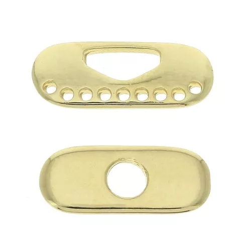 Cierre para pulsera y collar multifilas 21x9 mm de zamac - Dorado con oro finox1