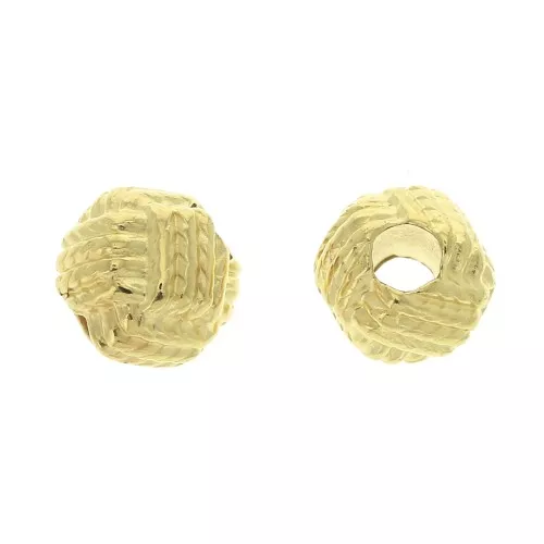Cuenta de metal efecto nudo 11 mm - Dorado con oro finox1