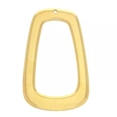 Colgante trapecio calado de zamac 46x28 mm - Dorado con oro finox1