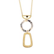 Colgante trapecio calado de zamac 46x28 mm - Dorado con oro finox1