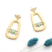 Colgante trapecio calado de zamac 46x28 mm - Dorado con oro finox1