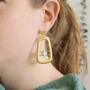 Colgante trapecio calado de zamac 46x28 mm - Dorado con oro finox1