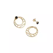 Colgante redondo calado de zamac 23 mm - Dorado con oro finox1