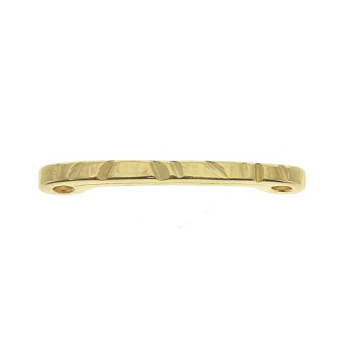 Entrepieza barra trabajado 2 agujeros 20x4 mm de zamac - Dorado con oro fino x1