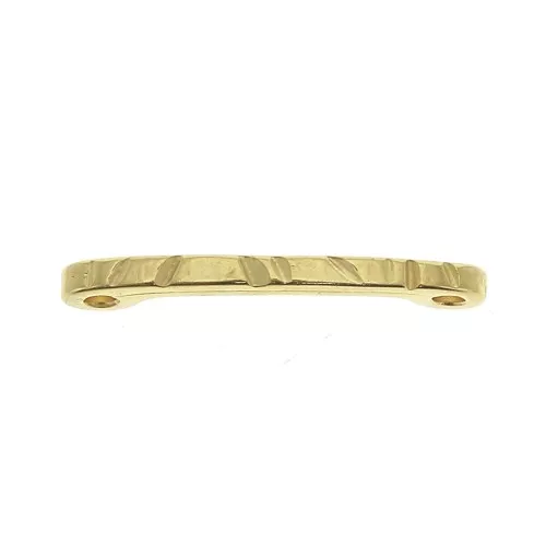 Entrepieza barra trabajado 2 agujeros 20x4 mm de zamac - Dorado con oro fino x1