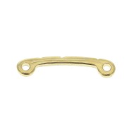 Entrepieza barra trabajado 2 agujeros 20x4 mm de zamac - Dorado con oro fino x1