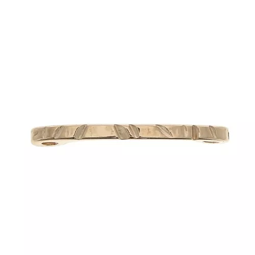 Entrepieza barra trabajado 2 agujeros 20x4 mm de zamac - Dorado rosa x1
