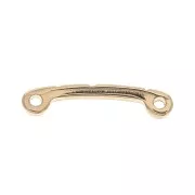 Entrepieza barra trabajado 2 agujeros 20x4 mm de zamac - Dorado rosa x1