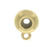 Cuenta pasante enganche dije 10 mm con un agujero de 3 mm - Dorado con oro finox1|raw }}