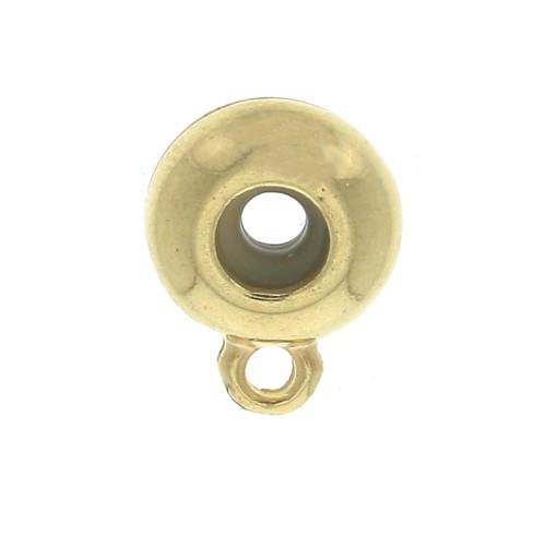Cuenta pasante enganche dije 10 mm con un agujero de 3 mm - Dorado con oro finox1