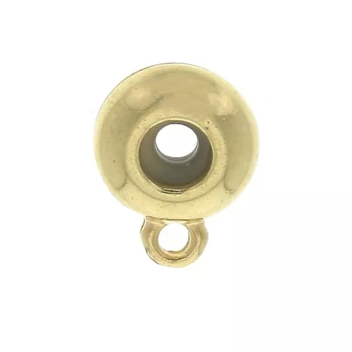 Cuenta pasante enganche dije 10 mm con un agujero de 3 mm - Dorado con oro finox1