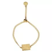 Cuenta pasante enganche dije 10 mm con un agujero de 3 mm - Dorado con oro finox1