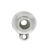 Cuenta pasante enganche dije 10 mm con un agujero de 3 mm - Plateado envejecido x1