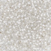 Cuentas de Rocalla Preciosa 11/0 de 2 mm - Crystal Silver Lined x20 g