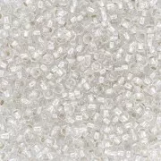 Cuentas de Rocalla Preciosa 11/0 de 2 mm - Crystal Silver Lined x20 g