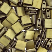 Miyuki Tila Beads 5x5x1.9 mm TL-55112- Black Amber Full Mat x10g|raw }}