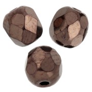 Facetadas 6 mm Dark Bronze x25