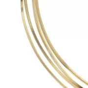 Hilo cuadrado flexible 0.75 mm de Gold Filled x1m