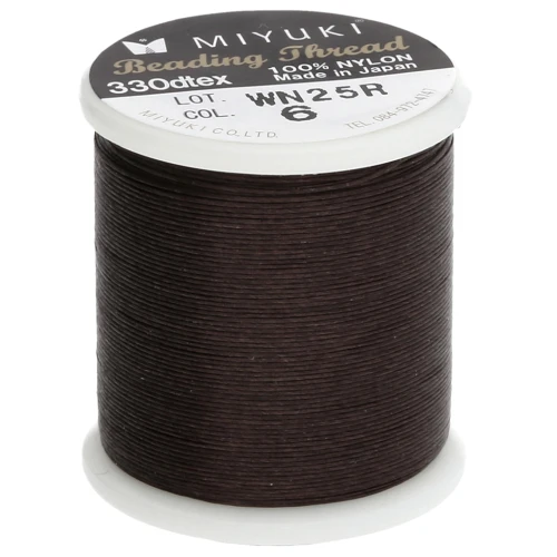 Miyuki Nylon Beading thread B 0.25 mm Brown x50 m