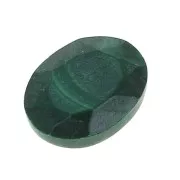 Cabuchón ovalado facetado 8x6 mm Malachite x1