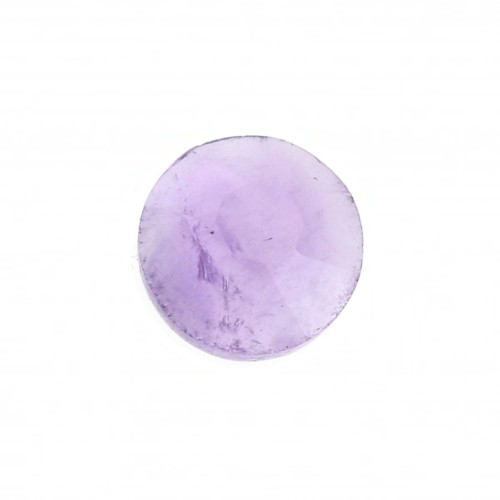 Disco redondo facetado 6 mm de piedra gema Amethyste x1