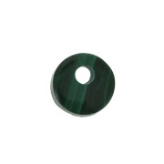 Dije redondo 6 mm de piedra gema - Malachite x1