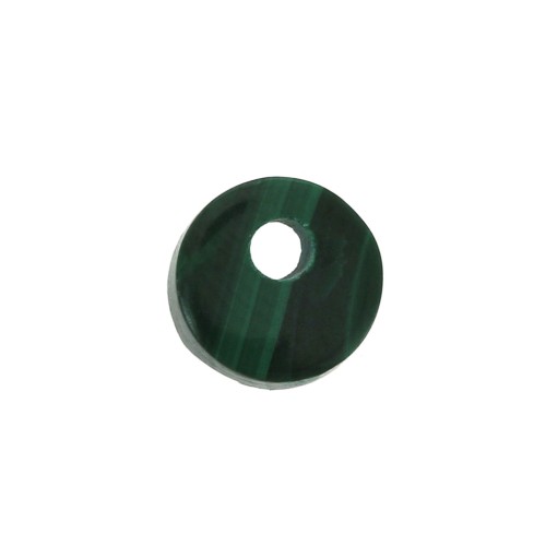 Dije redondo 6 mm de piedra gema - Malachite x1