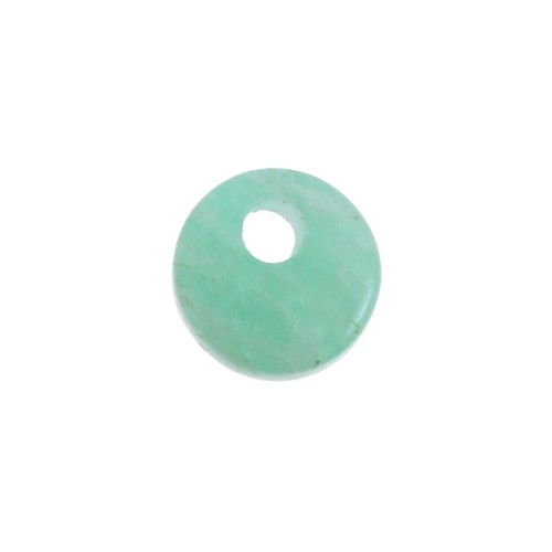Dije redondo 6 mm de piedra gema - Amazonite x1