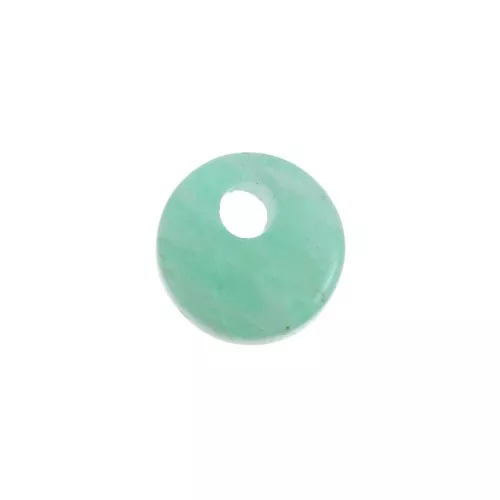 Dije redondo 6 mm de piedra gema - Amazonite x1