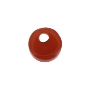 Dije redondo 6 mm de piedra gema tintada - Agate Rojo x1