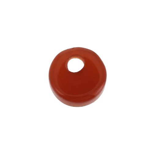Dije redondo 6 mm de piedra gema tintada - Agate Rojo x1