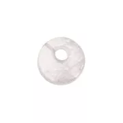 Dije redondo 6 mm de piedra gema - Quartz Rosa x1
