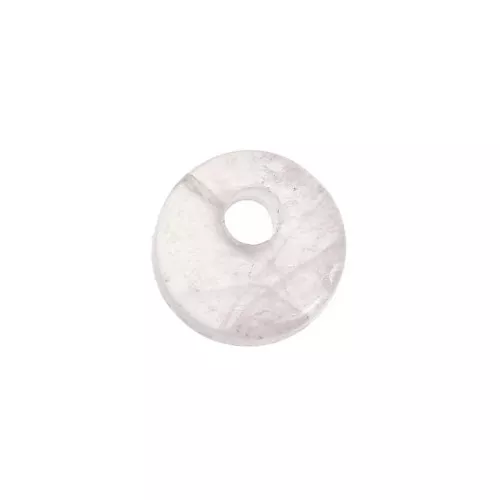 Dije redondo 6 mm de piedra gema - Quartz Rosa x1