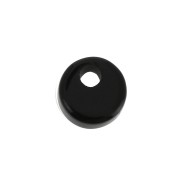 Dije redondo 6 mm de piedra gema - Black Onyx x1