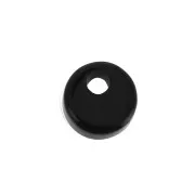 Dije redondo 6 mm de piedra gema - Black Onyx x1