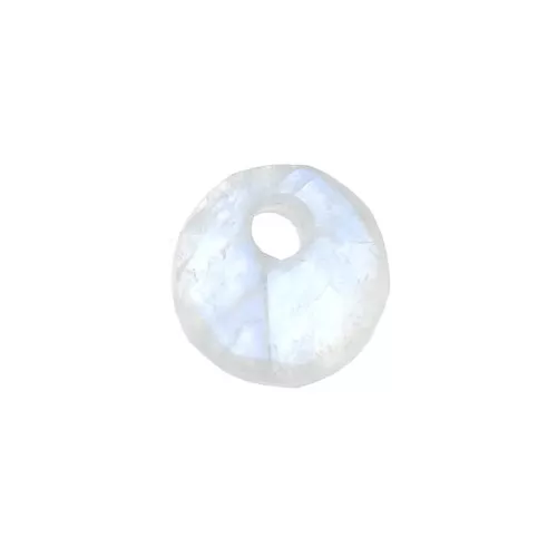 Dije redondo 6 mm de piedra gema - Piedra de Luna x1