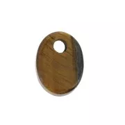 Dije ovalado 8x6 mm de piedra gema - Ojo de Tigre x1