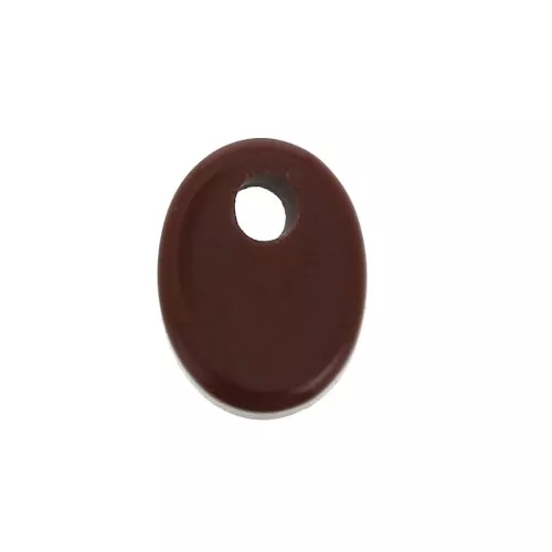 Dije ovalado 8x6 mm de piedra gema - Jaspe Rojo x1