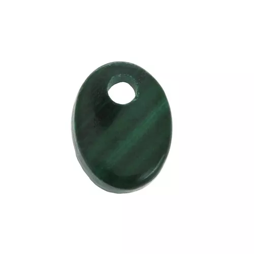 Dije ovalado 8x6 mm de piedra gema - Malachite x1