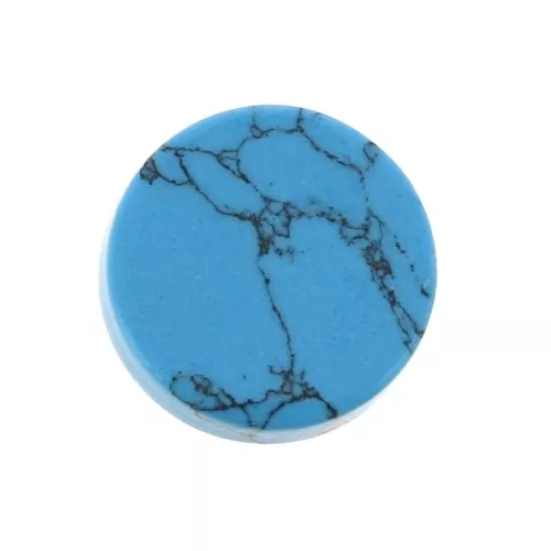 Disco redondo 8 mm de piedra gema - de imitación Turquesa x1