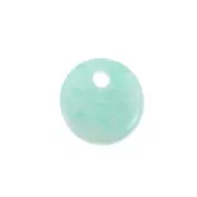 Dije redondo 8 mm de piedra gema - Amazonite x1