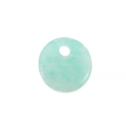 Dije redondo 8 mm de piedra gema - Amazonite x1