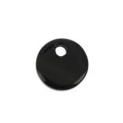 Dije redondo 8 mm de piedra gema - Black Onyx x1